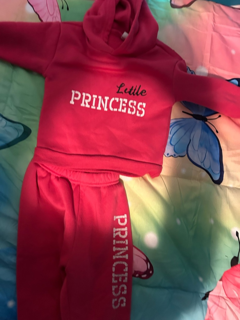 Little Princess Kids Hoodie & Jogger Set - Pink
